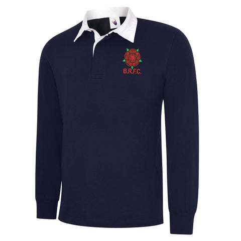 Retro Blackburn 1974 Embroidered Long Sleeve Rugby Shirt