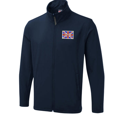 Luton Coloured Union Jack Embroidered Lightweight Soft Shell Jacket