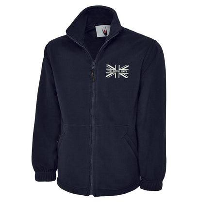 The Royal Navy Union Jack Embroidered Premium Fleece Jacket