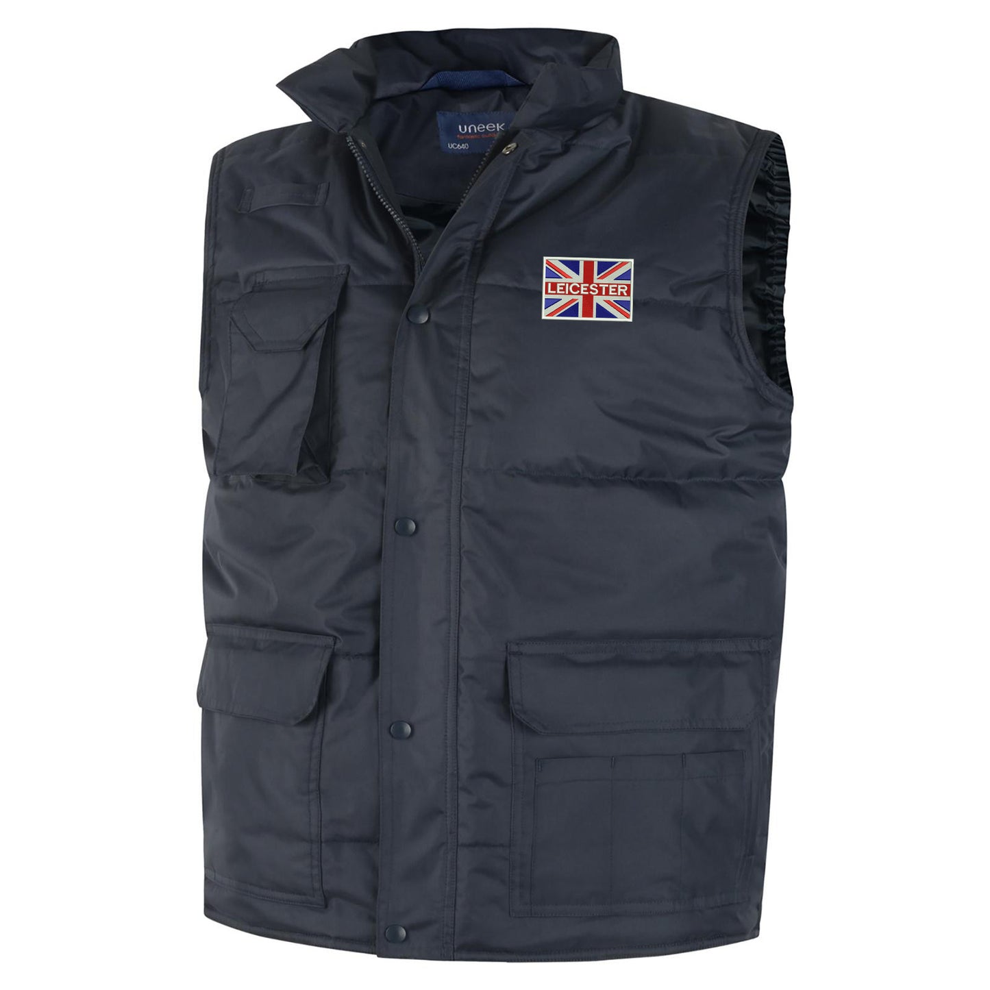 Leicester Coloured Union Jack Embroidered Super Pro Body Warmer