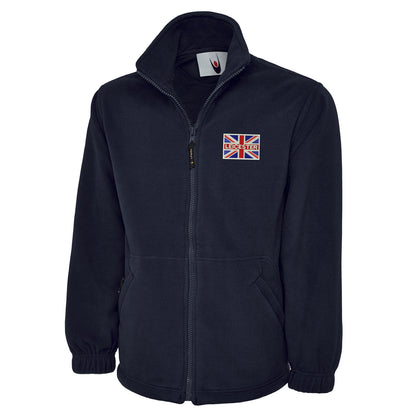 Leicester Coloured Union Jack Embroidered Premium Fleece Jacket