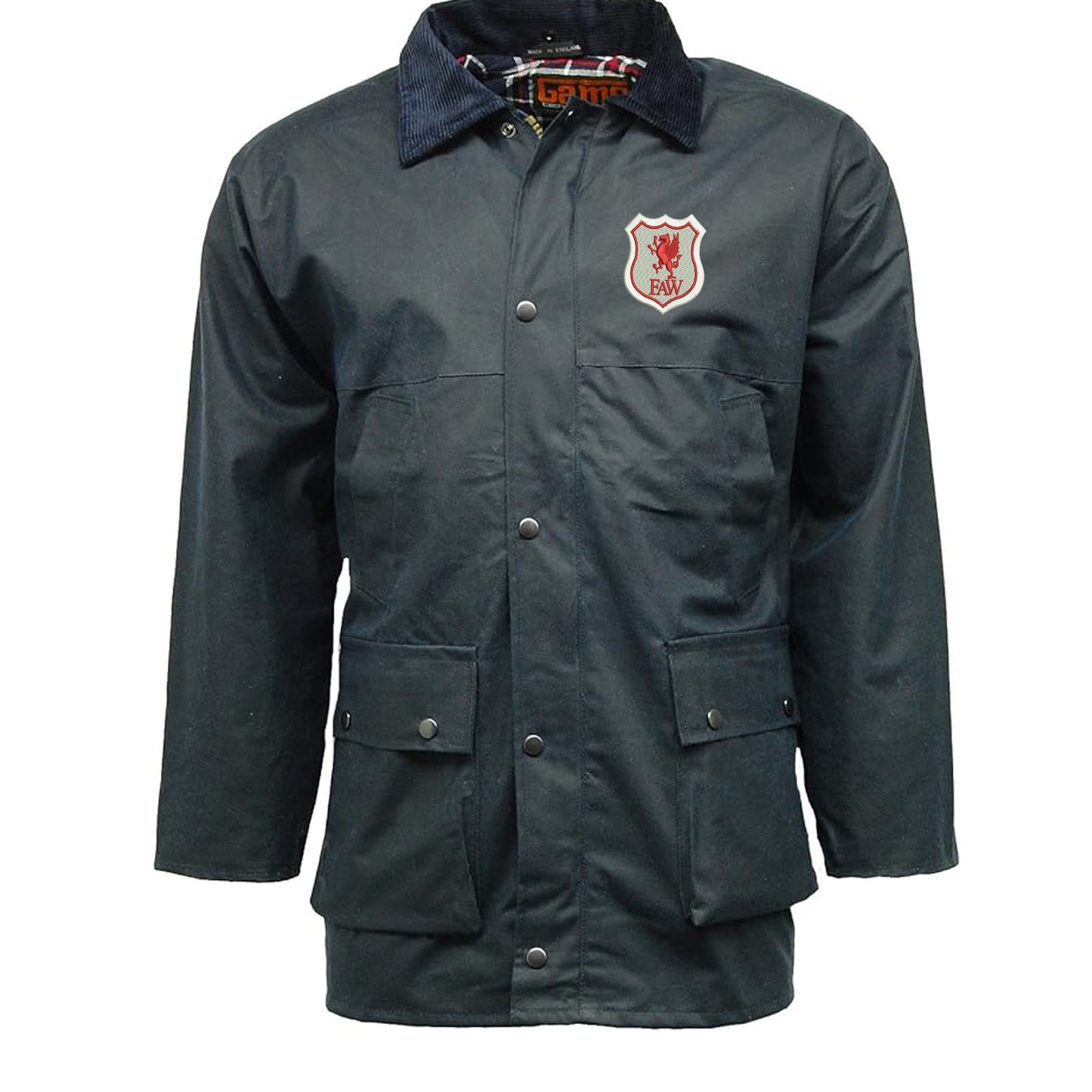 Retro Wales 1926 Embroidered Padded Wax Jacket