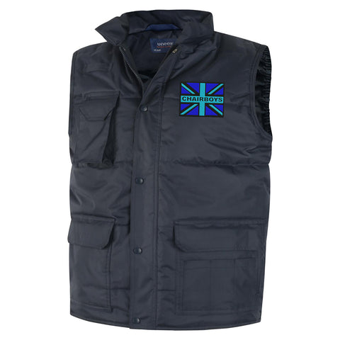 Chairboys Coloured Union Jack Embroidered Super Pro Body Warmer