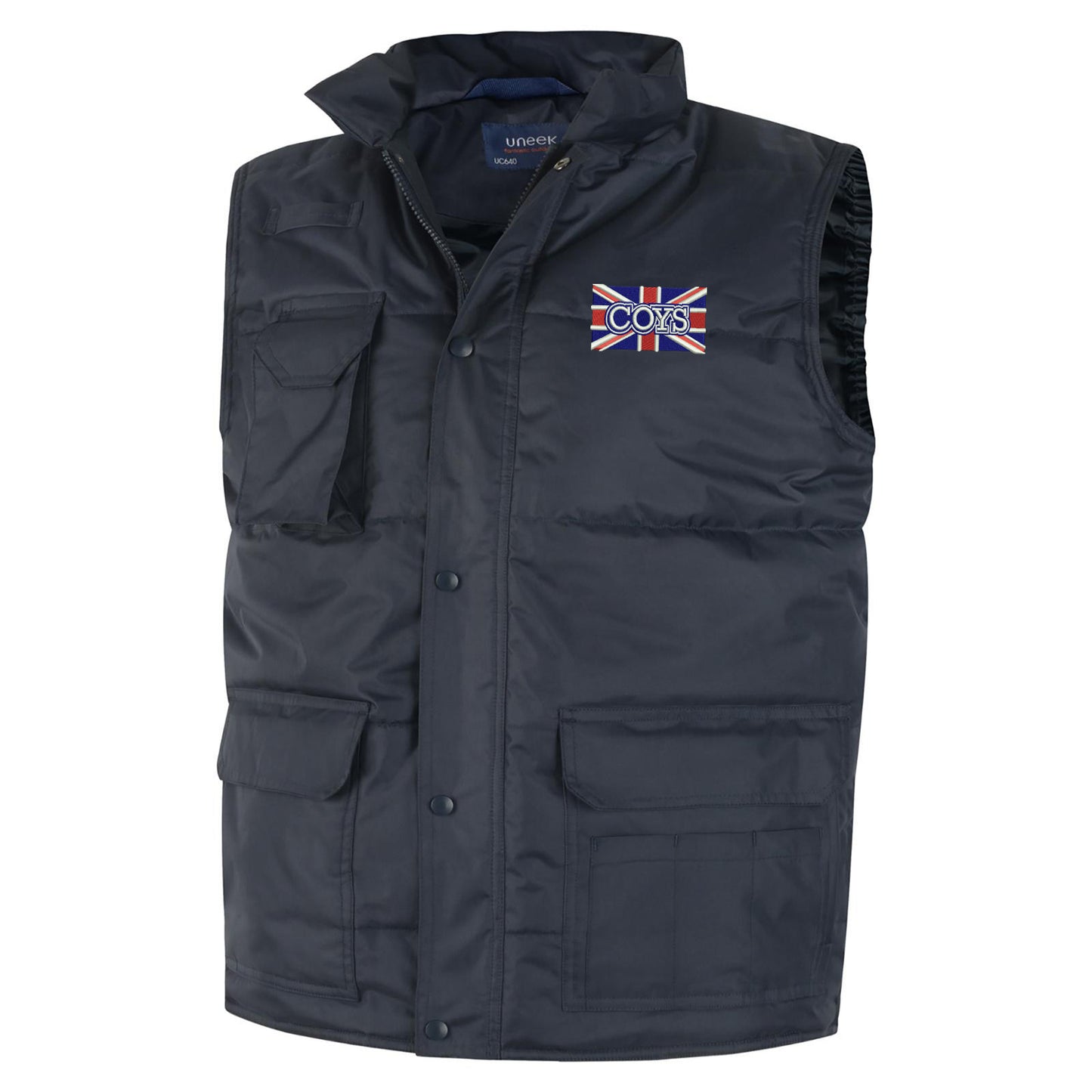 COYS Union Jack Embroidered Super Pro Body Warmer