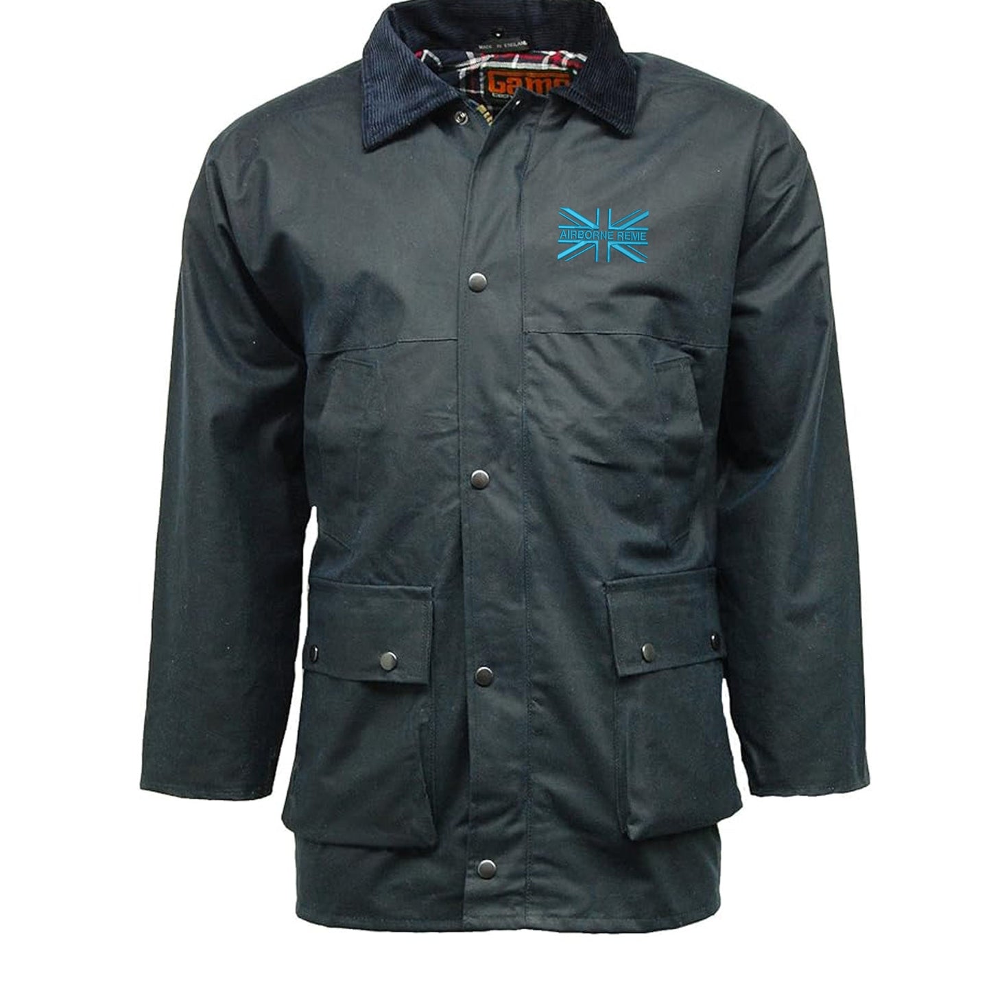 Airborne REME Union Jack Embroidered Padded Wax Jacket