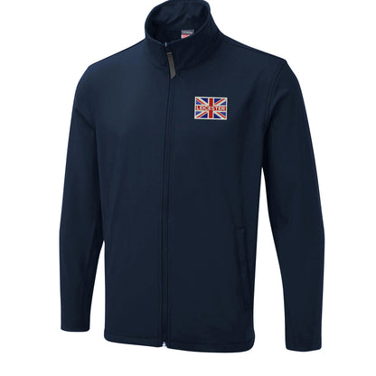 Leicester Coloured Union Jack Embroidered Lightweight Soft Shell Jacket