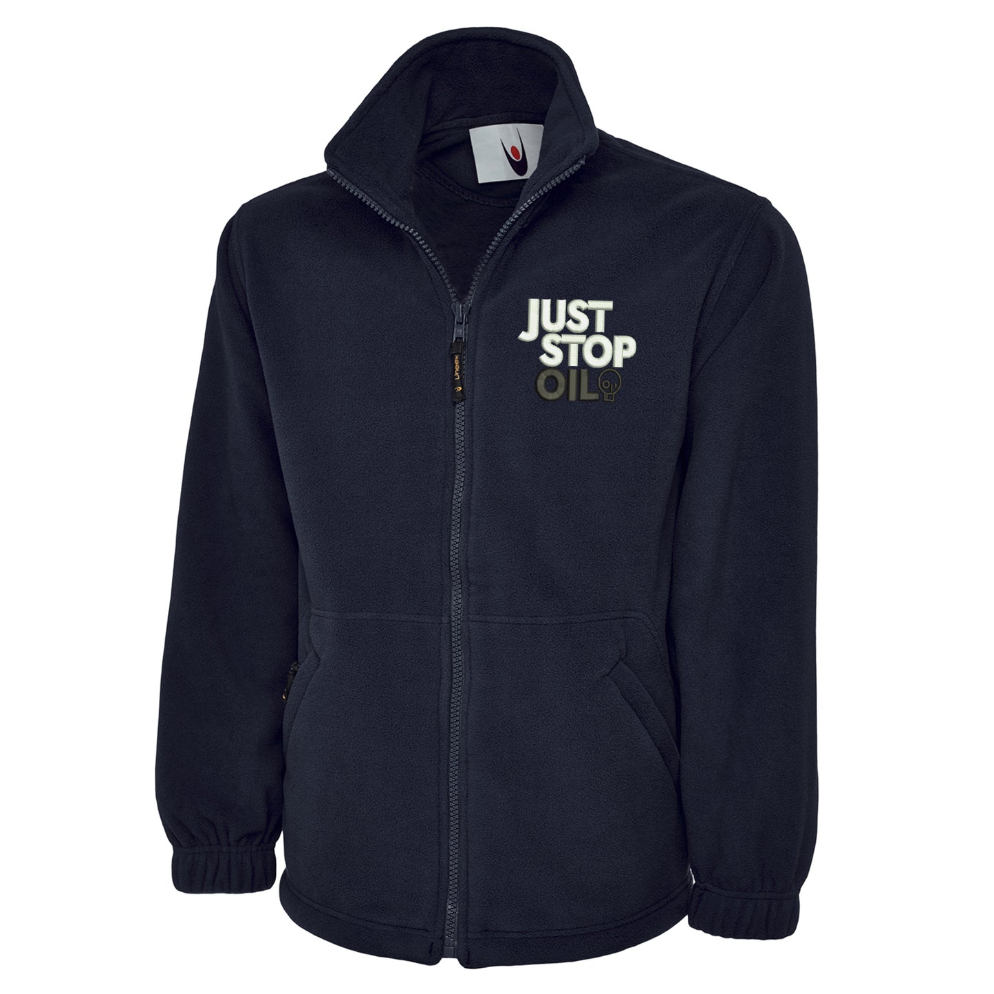 Just Stop Oil Embroidered Premium Fleece Jacket