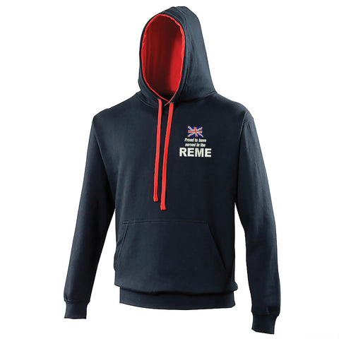 Proud to Have Served in The REME Embroidered Contrast Hoodie