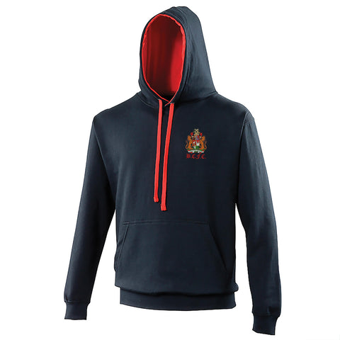 Retro Bristol City 1950s Embroidered Contrast Hoodie