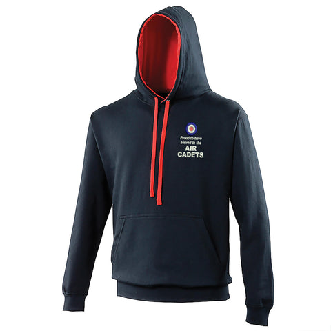 Proud to Have Served in The Air Cadets Embroidered Contrast Hoodie