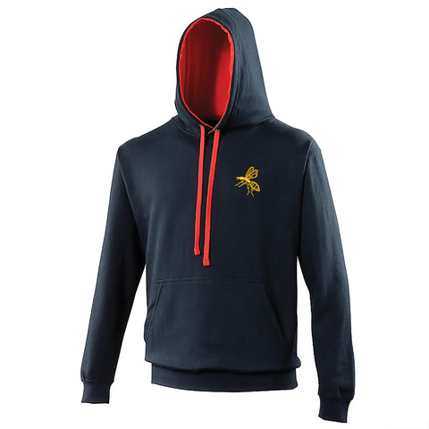 Retro Wasps 1867 Embroidered Contrast Hoodie