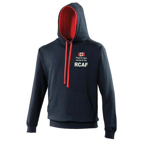 Proud to Have Served in The RCAF Embroidered Contrast Hoodie