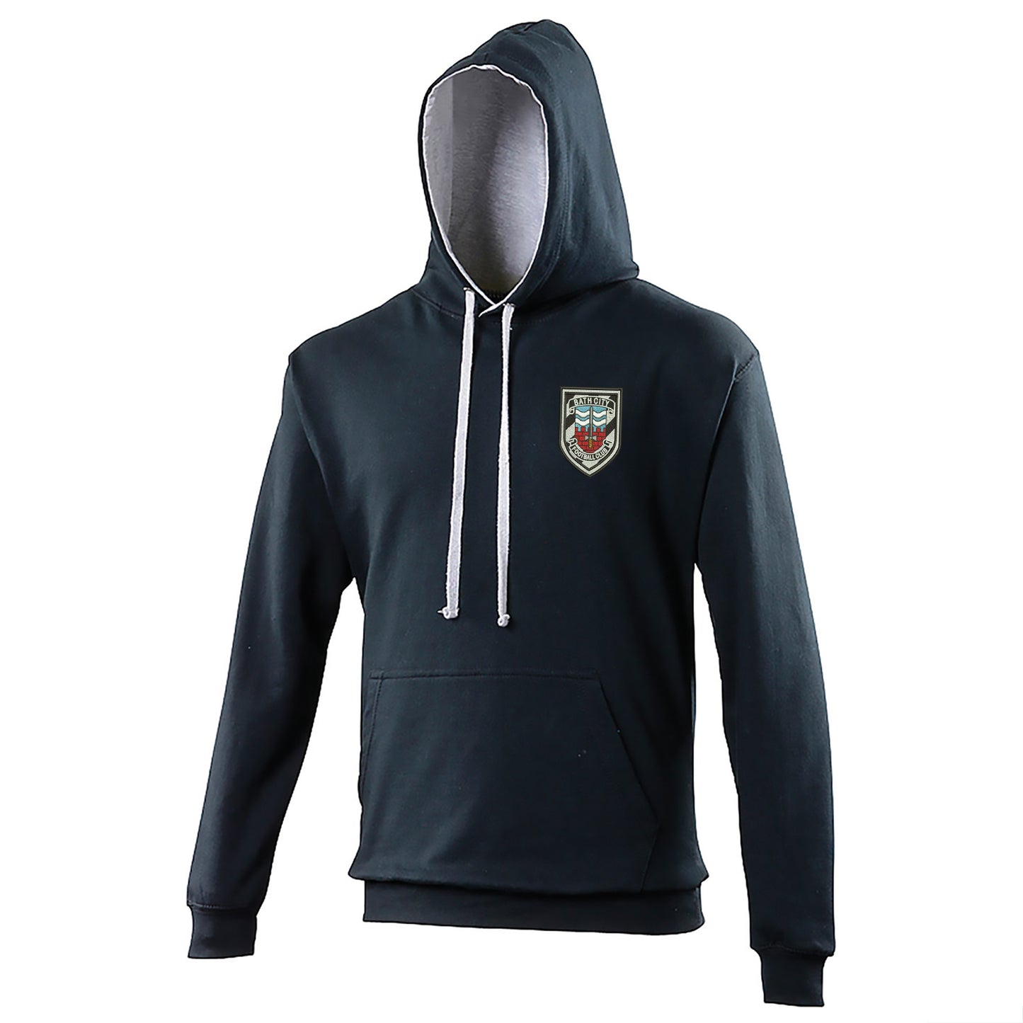 Retro Bath City Embroidered Contrast Hoodie