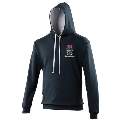 Proud to Have Served in The Royal Irish Rangers Embroidered Contrast Hoodie