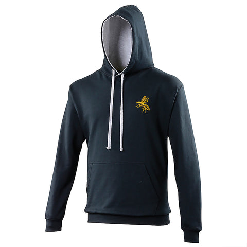 Retro Wasps 1867 Embroidered Contrast Hoodie