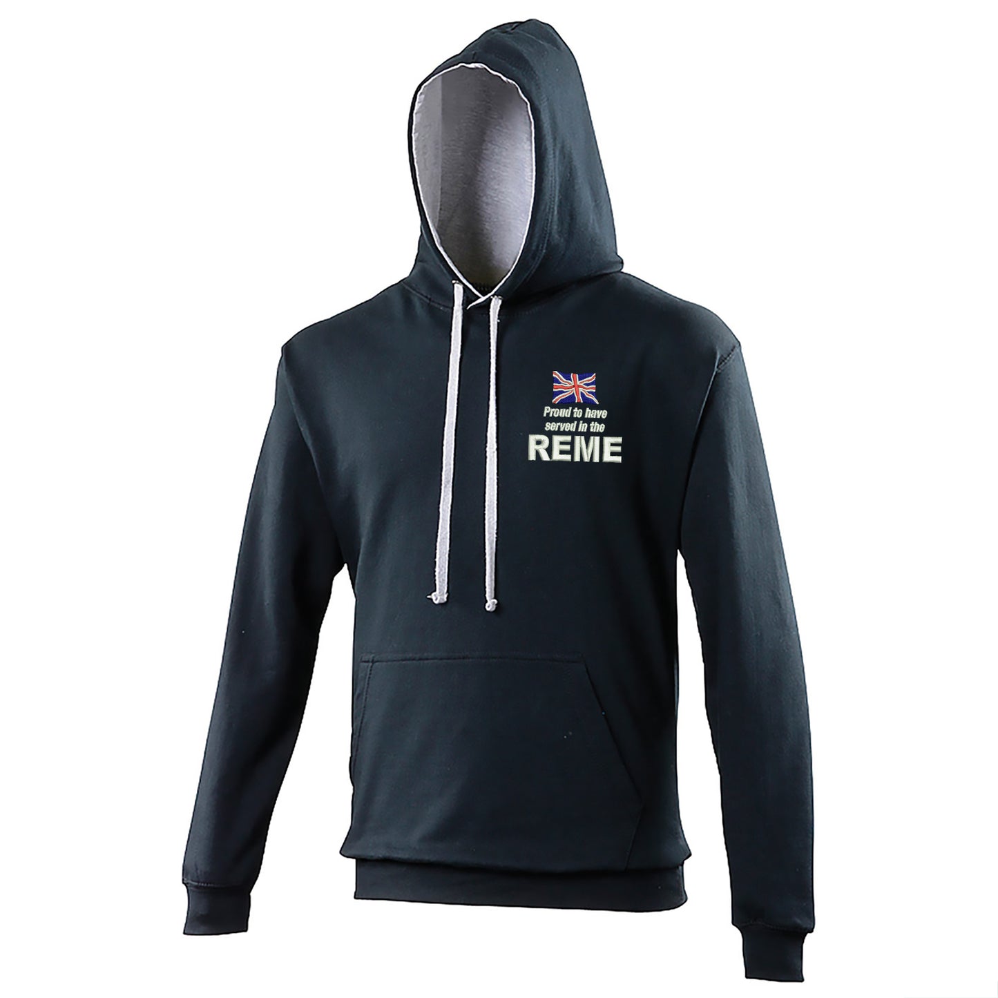 Proud to Have Served in The REME Embroidered Contrast Hoodie