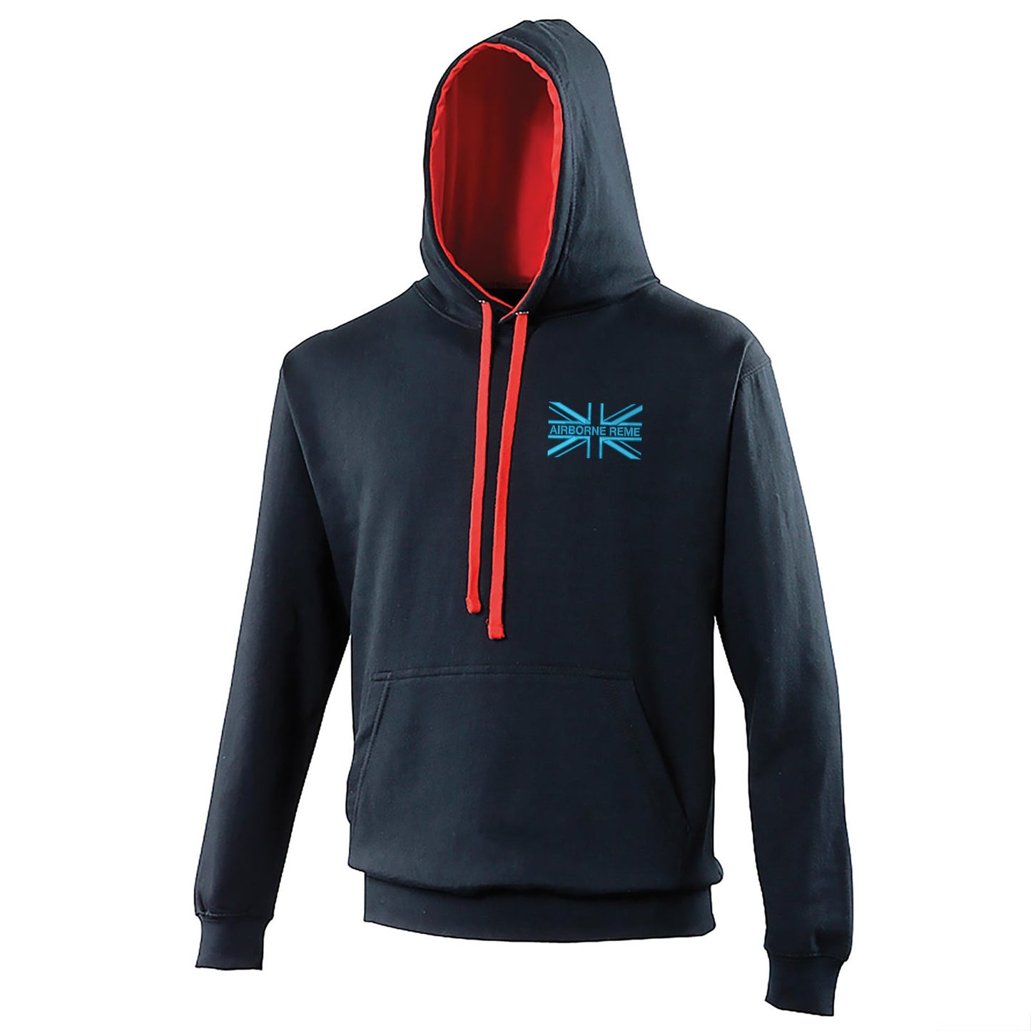 Airborne REME Union Jack Embroidered Contrast Hoodie