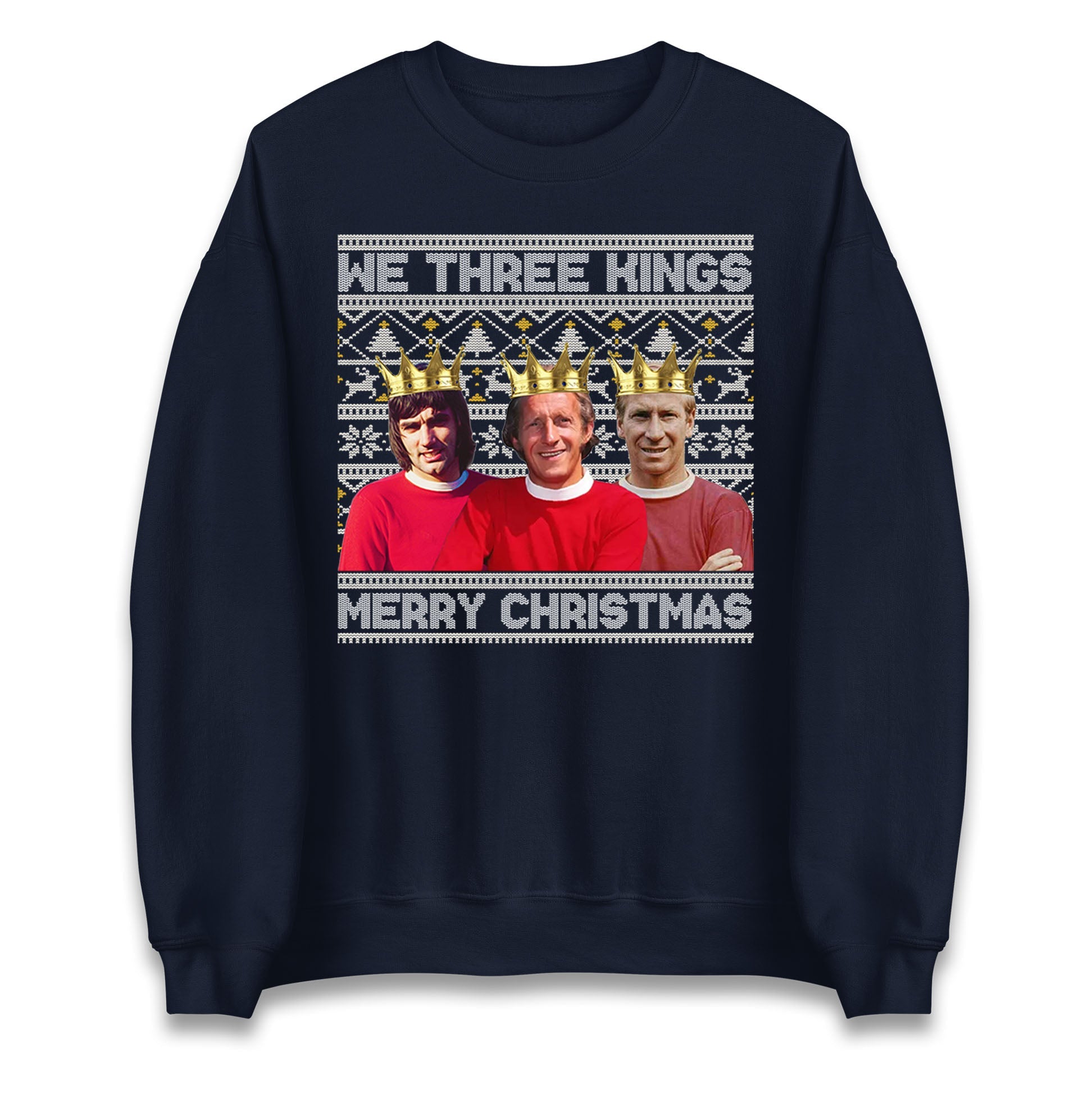 denis law bobby charlton george best christmas sweatshirt