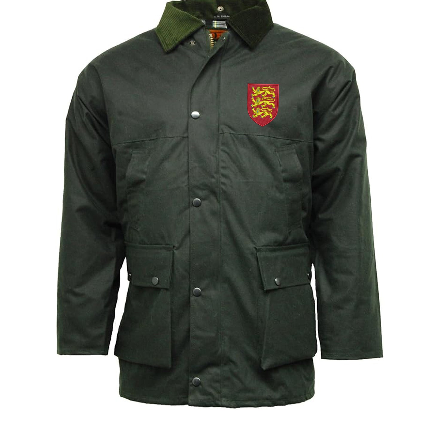 Coat of Arms of England Embroidered Padded Wax Jacket