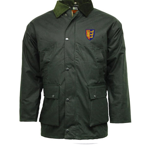 Retro Ipswich 1888 Embroidered Padded Wax Jacket