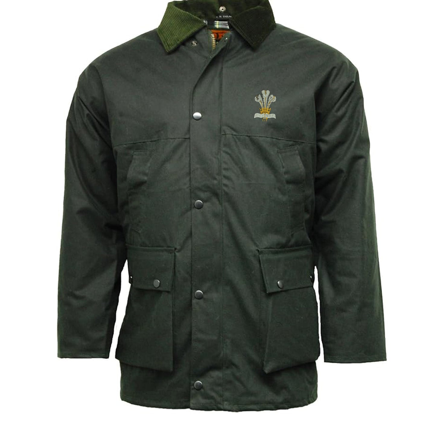 Royal Regiment of Wales Embroidered Padded Wax Jacket