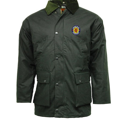 Proud to be Scottish Embroidered Padded Wax Jacket