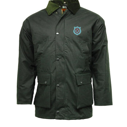 Retro West Ham 1923 Embroidered Padded Wax Jacket