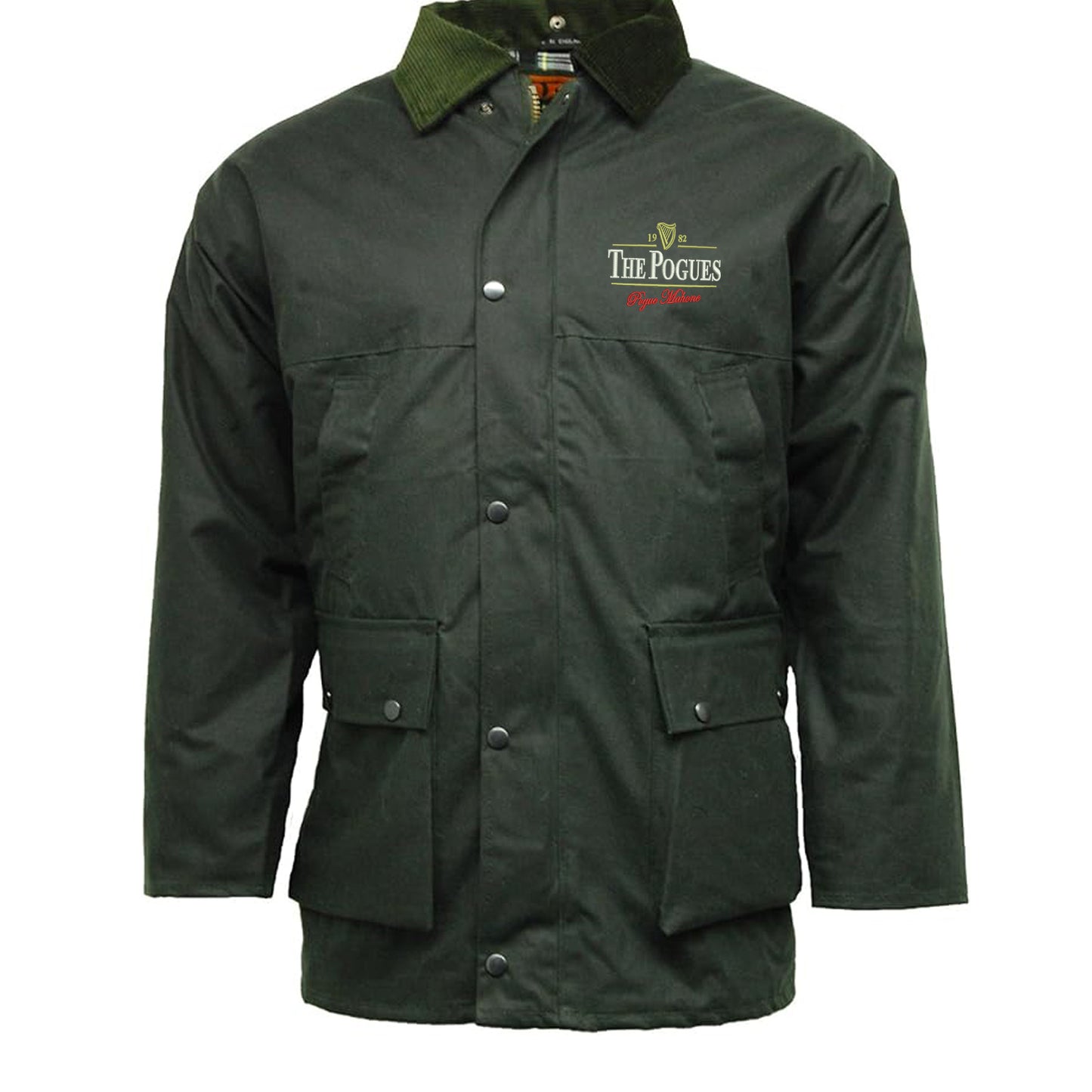 The Pogues Embroidered Padded Wax Jacket