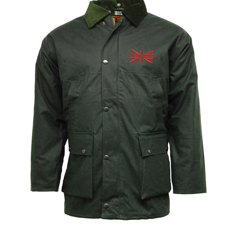 Bournemouth Union Jack Embroidered Padded Wax Jacket