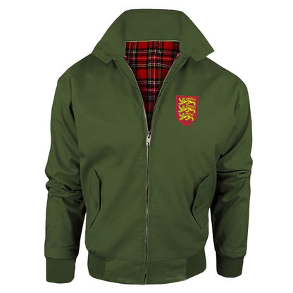 Coat of Arms of England Embroidered Classic Harrington Jacket