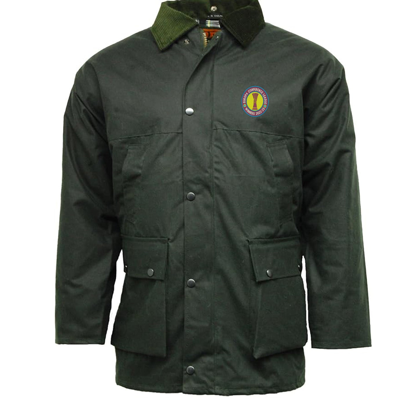 Europa Conference League Winners 2023 Embroidered Padded Wax Jacket