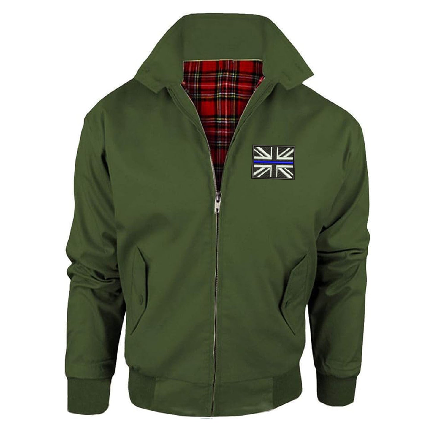 Thin Blue Line Union Jack Embroidered Classic Harrington Jacket