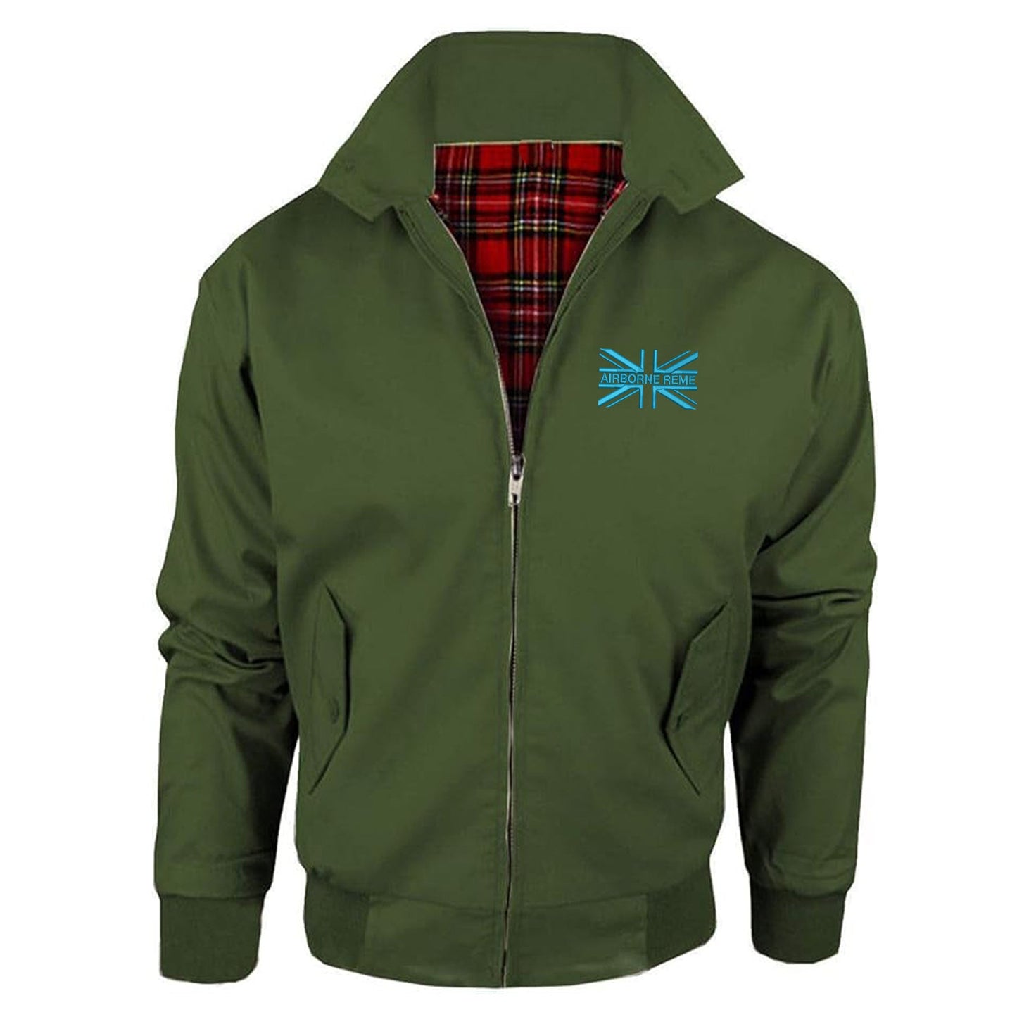 Airborne REME Union Jack Embroidered Classic Harrington Jacket