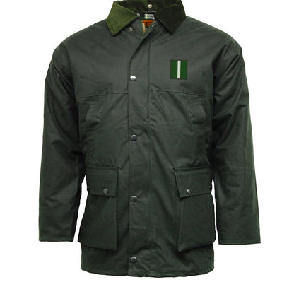 The Green Howards Tactical Recognition Flash Embroidered Padded Wax Jacket