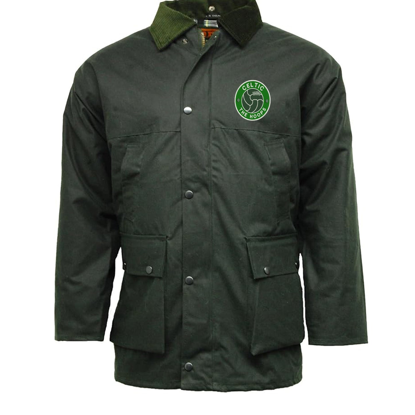 The Hoops Old School Ball Embroidered Padded Wax Jacket