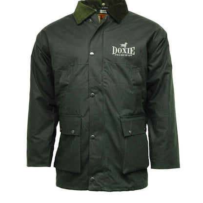 Doxie It's a Way of Life Embroidered Padded Wax Jacket