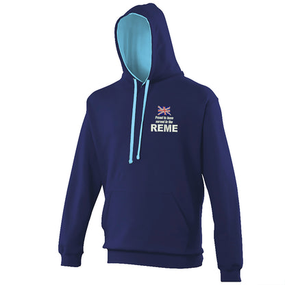 Proud to Have Served in The REME Embroidered Contrast Hoodie