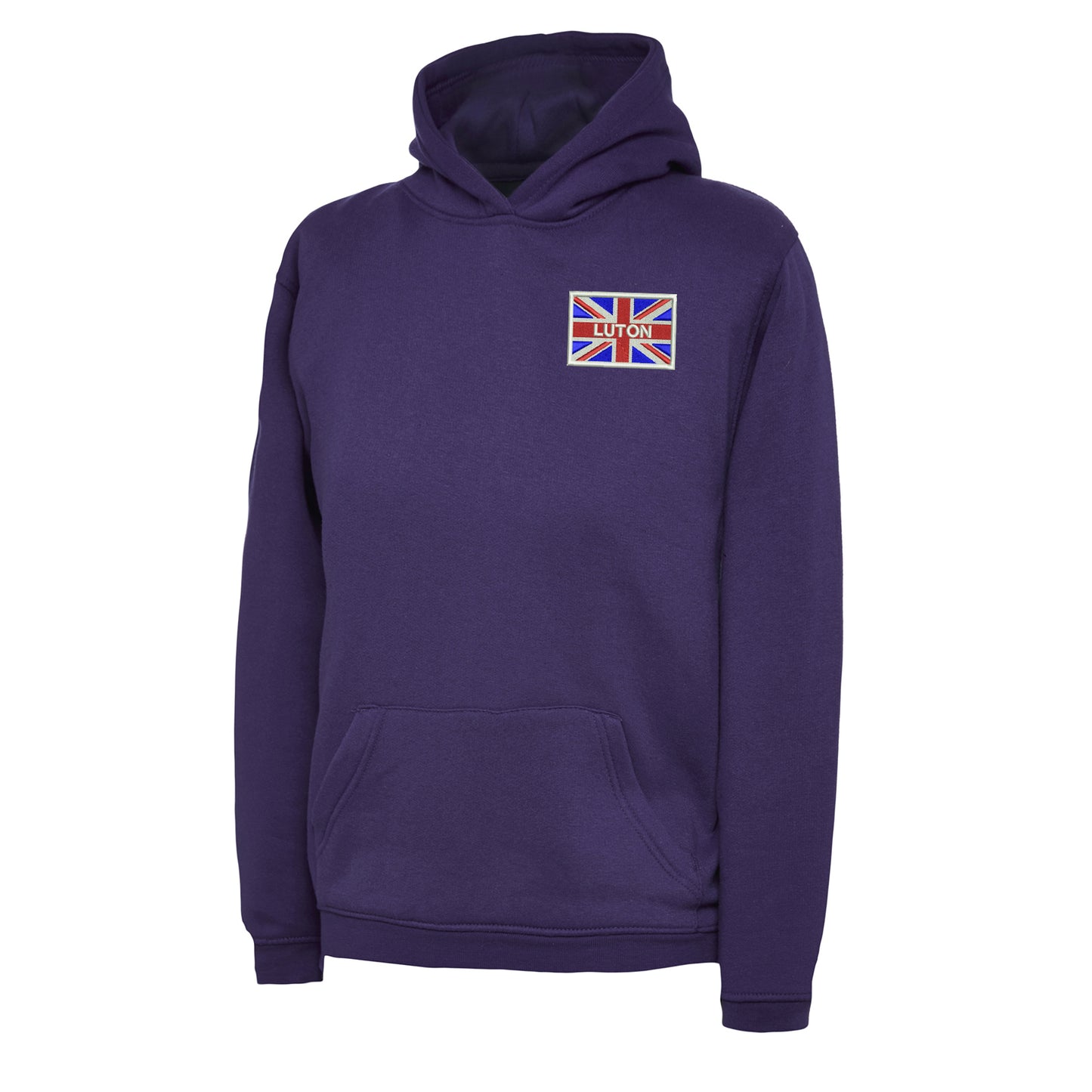 Luton Coloured Union Jack Embroidered Children's Hoodie