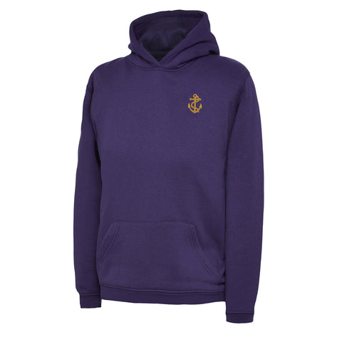 Royal Navy Veteran Anchor Embroidered Children's Hoodie