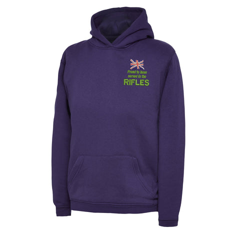 Proud to Have Served in The Rifles Embroidered Children's Hoodie