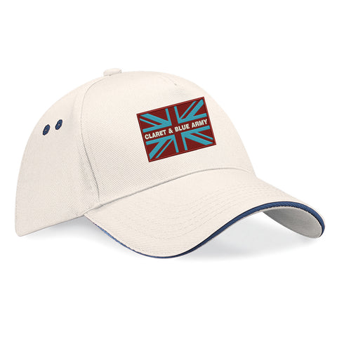 Claret & Blue Army Coloured Union Jack Cap