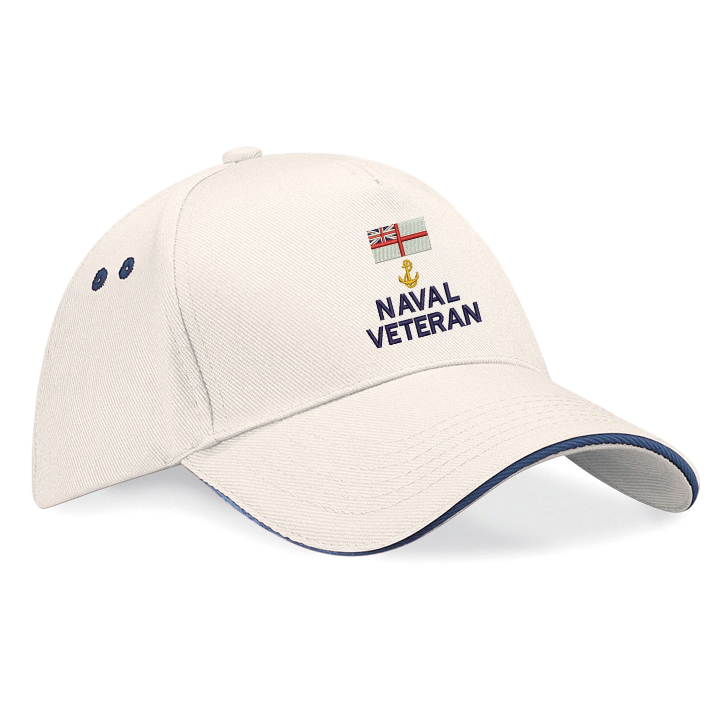 White Ensign Naval Anchor Veteran Baseball Cap