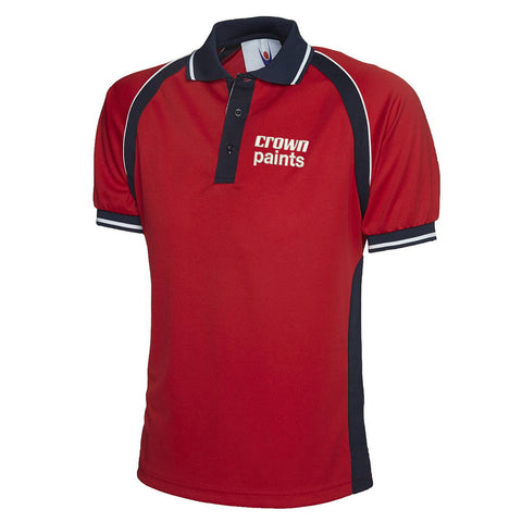 Retro Crown Paints Embroidered Polyester Sports Polo Shirt