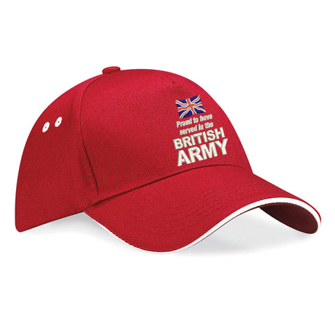 Proud to Have Served in The British Army Embroidered Baseball Cap