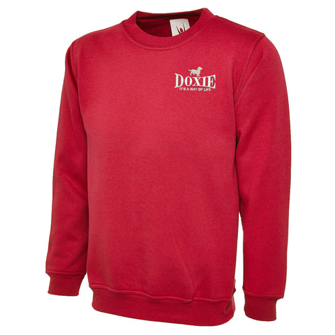 Doxie It's a Way of Life Embroidered Classic Sweatshirt