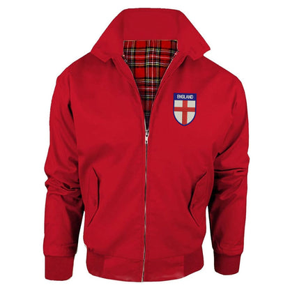 Flag of England Shield Embroidered Classic Harrington Jacket