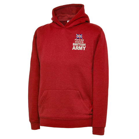 Children's Proud to Have Served in The British Army Hoodie