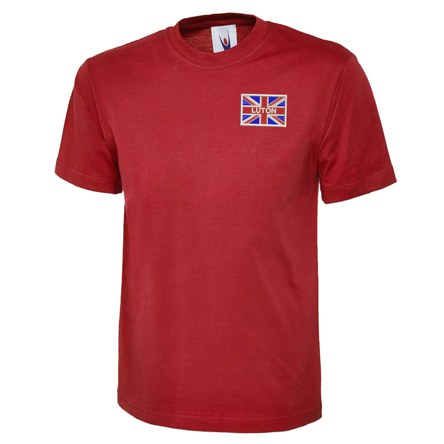 Luton Coloured Union Jack Embroidered Classic T-Shirt