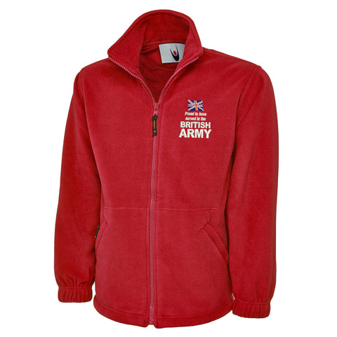 Proud to Have Served in The British Army Embroidered Premium Fleece