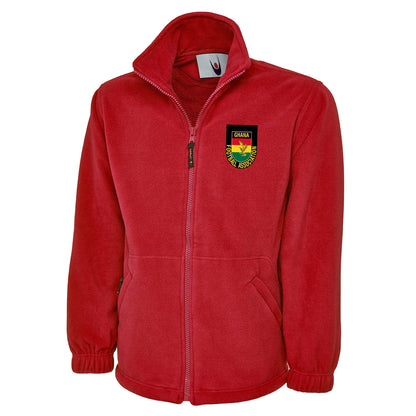 Retro Ghana 1966 Embroidered Premium Fleece Jacket